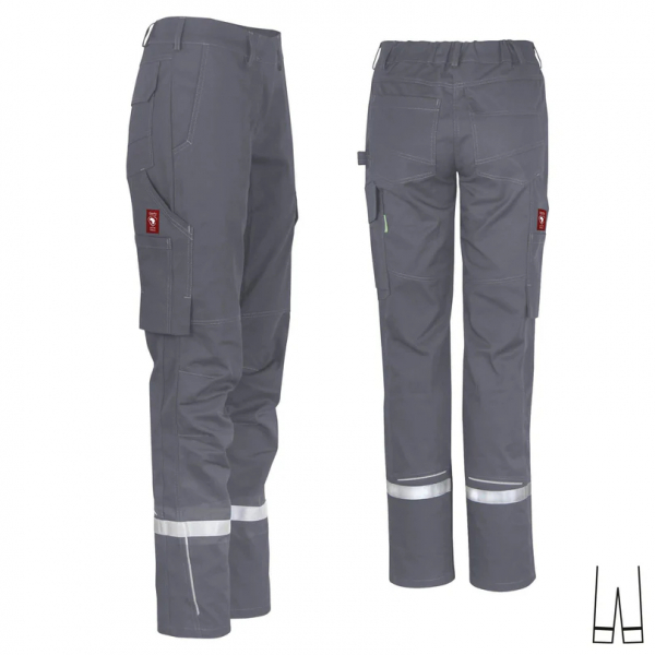 Teamdress-Damenhose uni ecoFlex +Refl. 17353 grau
