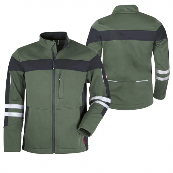 Teamdress-He-Softshelljacke ecoFlex +Refl.17353 oliv/schwarz