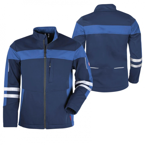 Teamdress-He-Softshelljacke ecoFlex +Refl. 17353 marine/blau