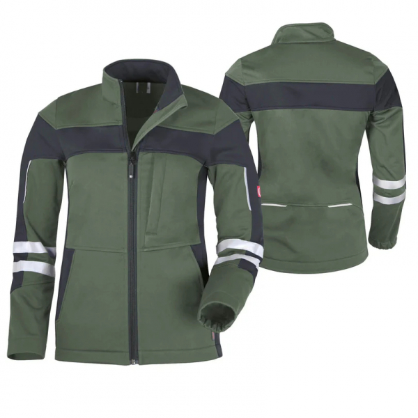 Teamdress-Da-Softshelljacke ecoFlex +Refl.17353 oliv/schwarz
