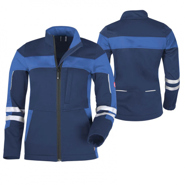 Teamdress-Da-Softshelljacke ecoFlex +Refl. 17353 marine/blau