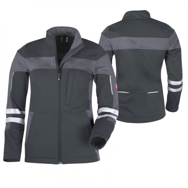 Teamdress-Da-Softshelljacke ecoFlex +Refl.17353 schwarz/grau
