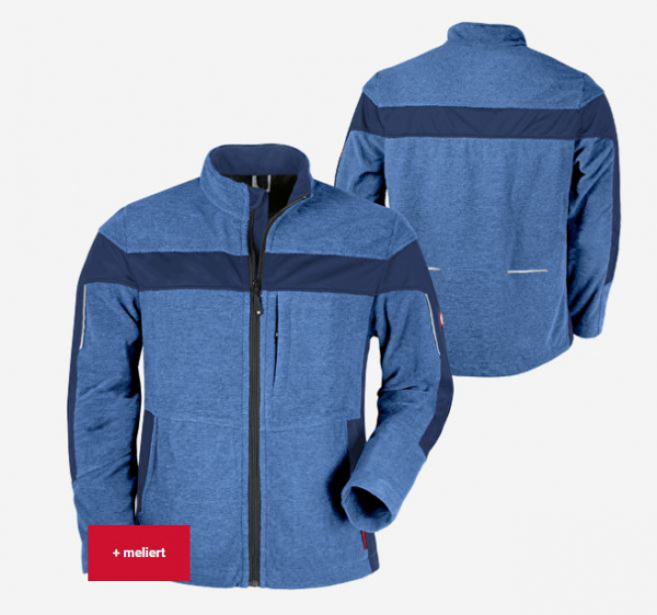 Teamdress-Herren-Fleecejacke ecoFlex blau meliert/marine