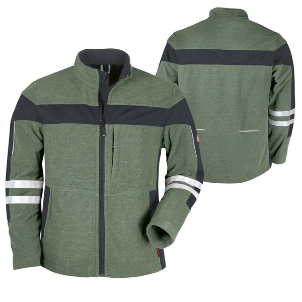 Teamdress-He-Fleecejacke ecoFlex +Ref17353 oliv meliert/schw