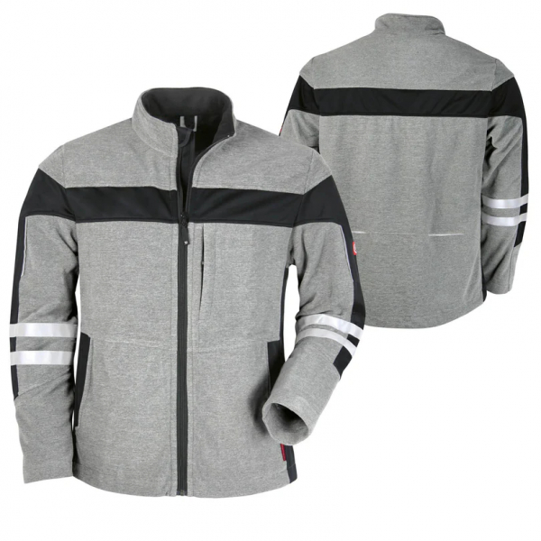 Teamdress-He-Fleecejacke ecoFlex +Ref17353 grau meliert/schw