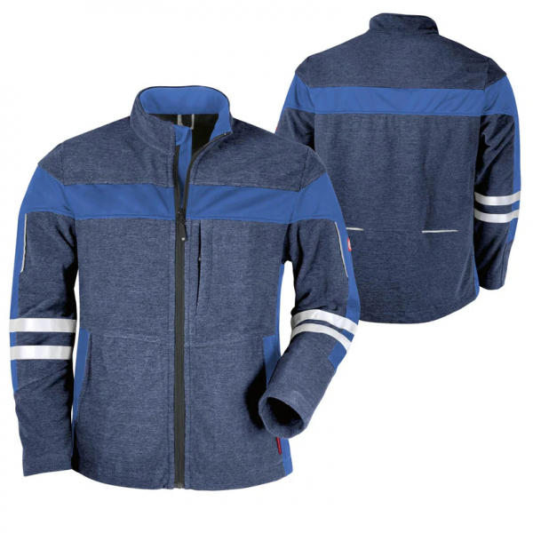 Teamdress-He-Fleecejacke ecoFlex +Ref17353 marine meliert/bl