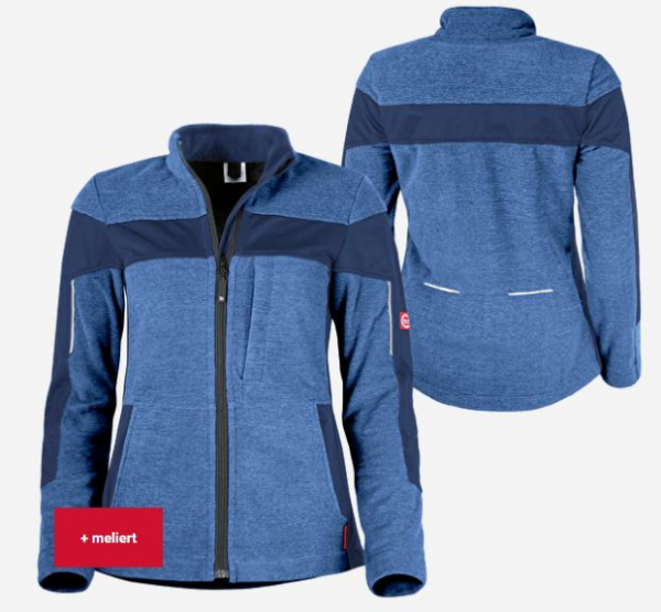 Teamdress-Damen-Fleecejacke ecoFlex blau meliert/marine