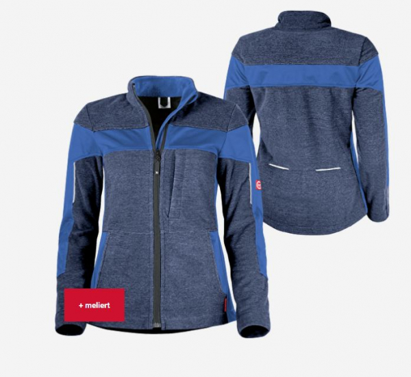 Teamdress-Damen-Fleecejacke ecoFlex marine meliert/blau