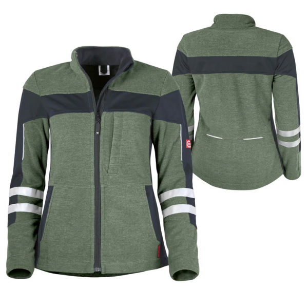 Teamdress-Da-Fleecejacke ecoFlex +Ref17353 oliv meliert/schw