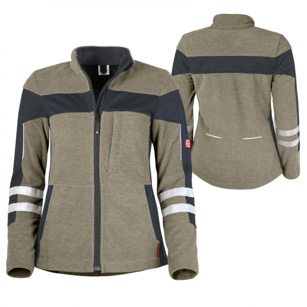 Teamdress-Da-Fleecejacke ecoFlex +Ref17353 sahara mel./schw