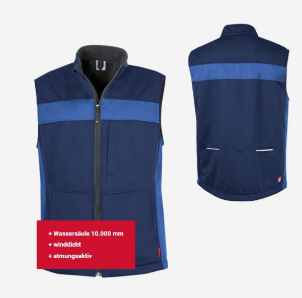 Teamdress-Softshell-Weste ecoFlex marine/blau