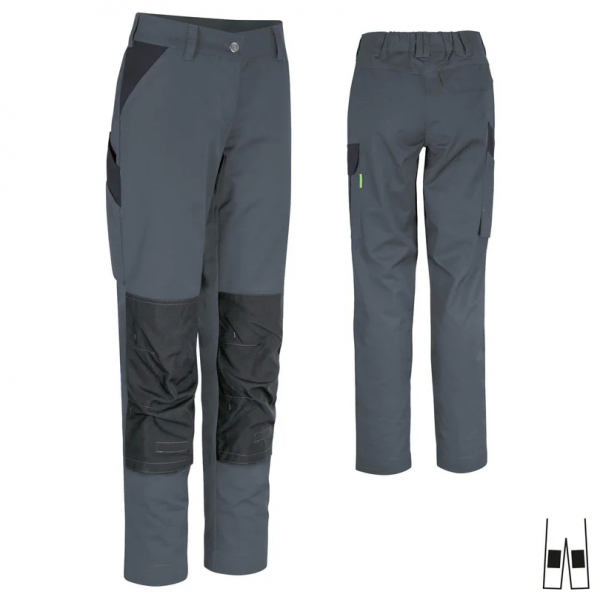 Teamdress-Damenhose ecoLight +KT dunkelgrau/schwarz