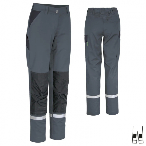 Teamdress-Damenhose ecoLight+KT +Ref17353 dunkelgrau/schwarz