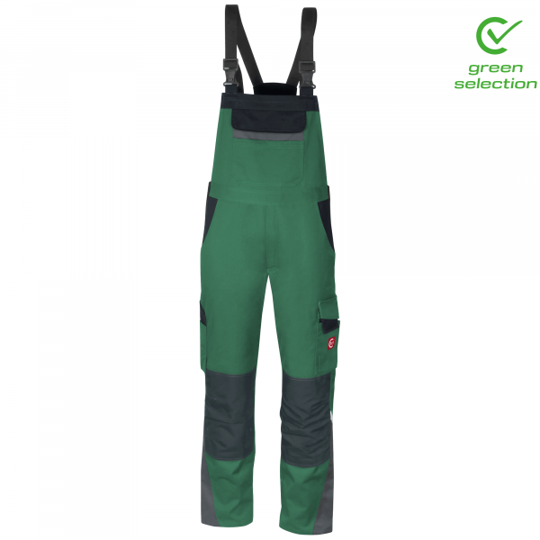 Teamdress-Latzhose ecoRover, grün/schwarz/grau