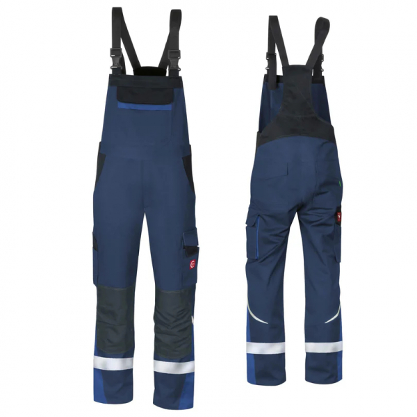Teamdress-Latzhose ecoRover +Refl. 17353 marine/schwarz/blau