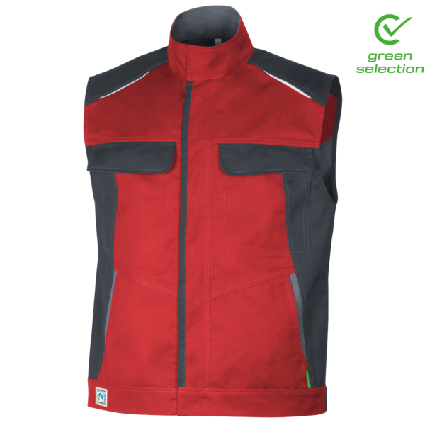 Teamdress-Weste ecoRover, rot/schwarz/grau