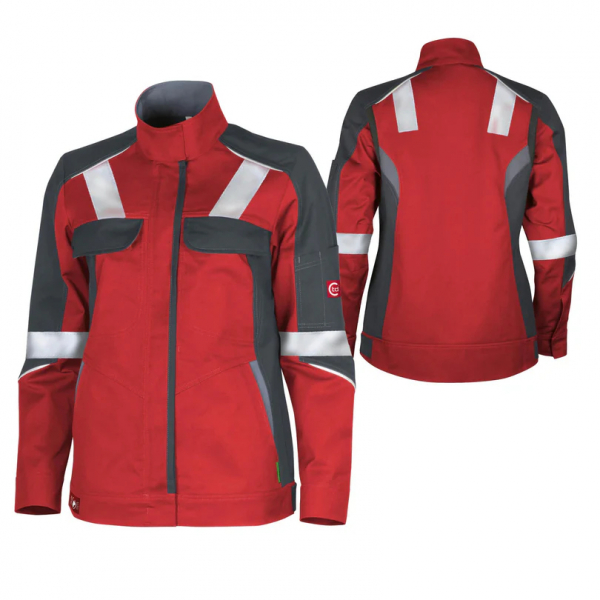 Teamdress-Damenjacke ecoRover +Refl. 17353 rot/schwarz/grau