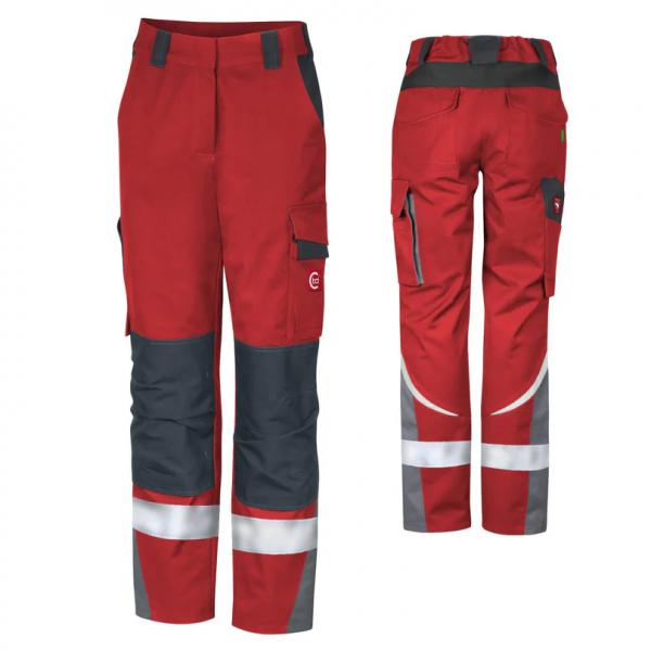 Teamdress-Damen Bundhose ecoRover +Refl.17353 rot/schw/grau
