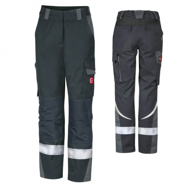 Teamdress-Damen Bundhose ecoRover +Refl.17353 schwarz/grau