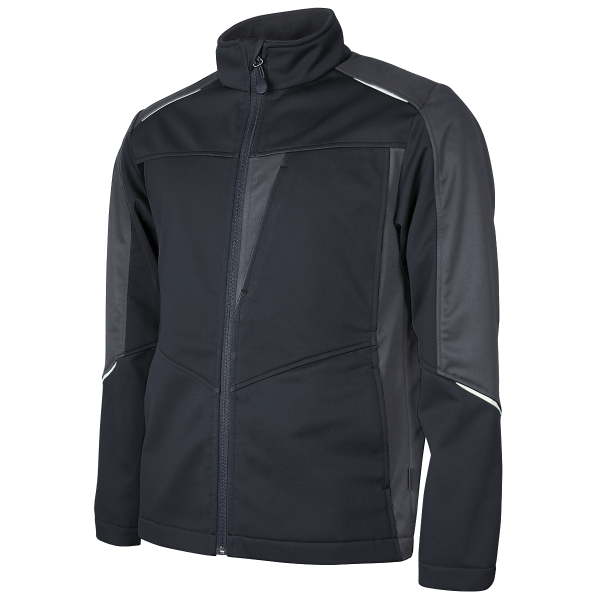 Teamdress-Softshelljacke, schwarz/grau