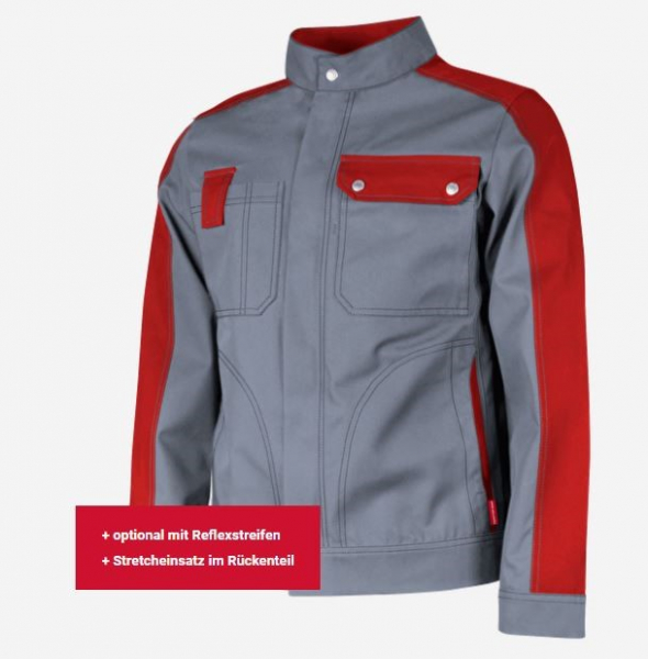 Teamdress-Bundjacke Top Runner grau/rot