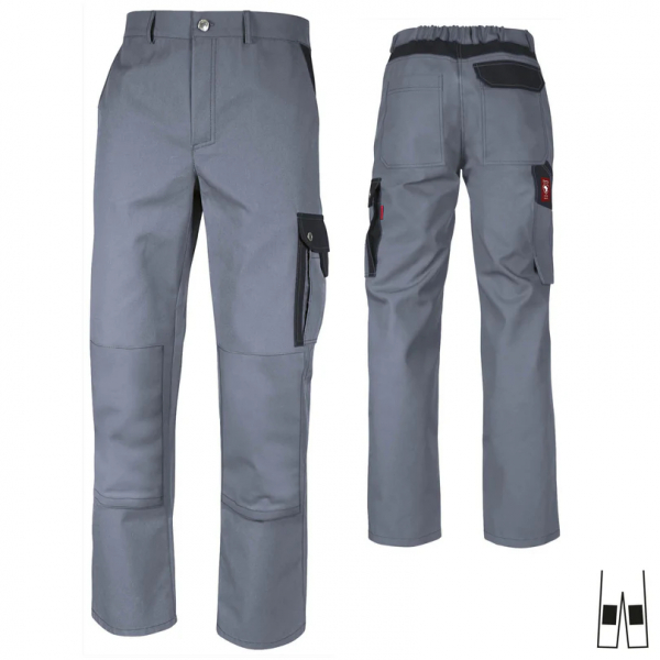 Teamdress-Bundhose Top Runner +KT grau/schwarz