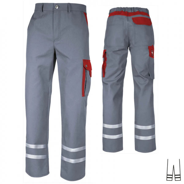 Teamdress-Bundhose Top Runner +Ref grau/rot
