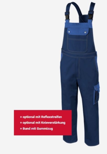 Teamdress-Latzhose Top Runner marine/kornblau