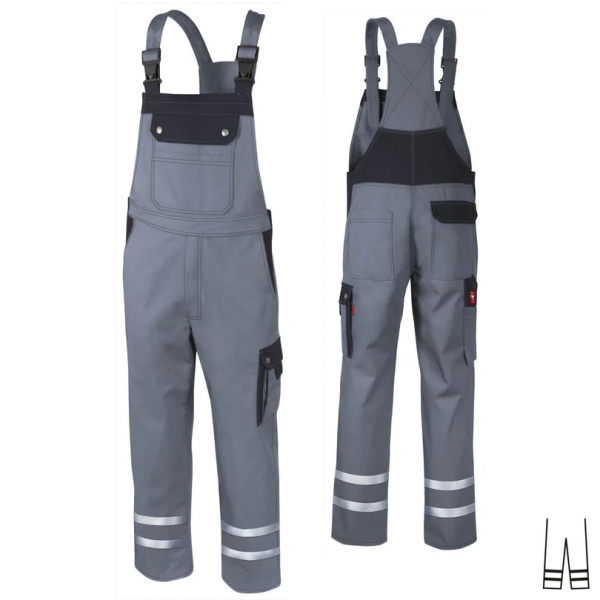 Teamdress-Latzhose Top Runner +Ref grau/schwarz