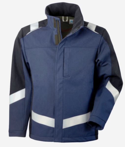 Teamdress-Softshelljacke ecoRoSafety Plus +CH marine/schwarz