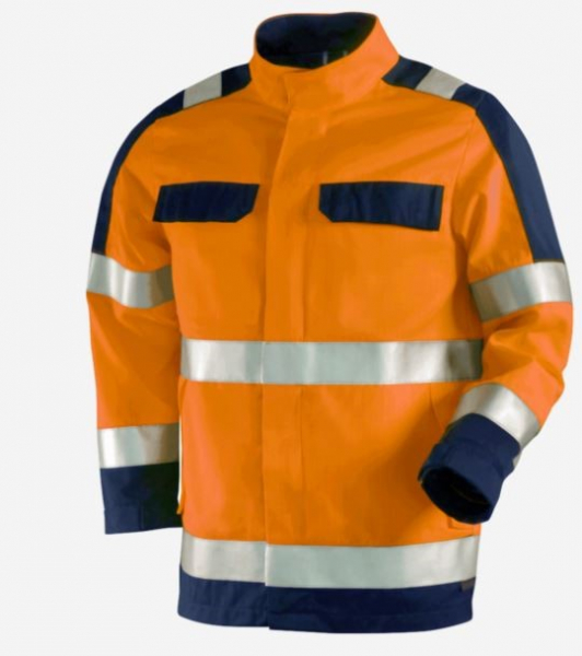 Teamdress-Jacke HighVisMulti leicht +CH warnorange/marine