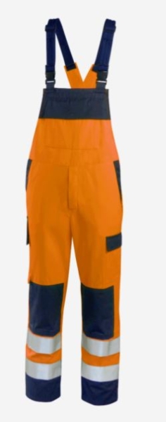 Teamdress-Latzhose HighVisMulti leicht oCH warnorange/marine