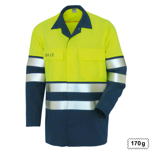 Teamdress-Hemd High Vis Multinorm oCH warngelb/marine