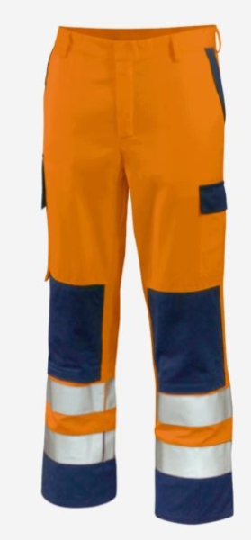 Teamdress-Bundhose HighVisMulti +CH warnorange/marine