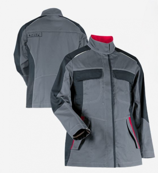 Teamdress-Damenjacke ecoRover Safety +CH grau/schwarz/rot