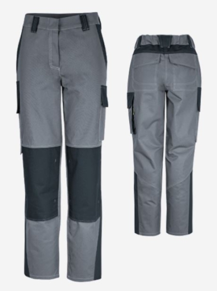 Teamdress-Damenhose ecoRover Safety +CH grau/schwarz