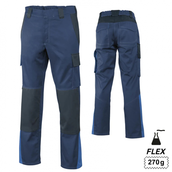 Teamdress-Bundhose eRove Safety Flex +CH marine/schwarz/blau