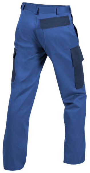 Teamdress-PSA-Workwear, Gießerei/Schweißer-Bundhose, Beintaschen, kornblau/marine