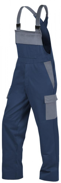 Teamdress-PSA-Workwear, Gießerei/Schweißer-Latzhose mit Bein- und Knietaschen, marine/grau