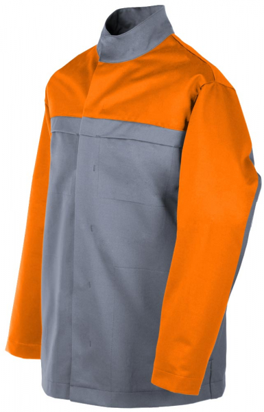 Teamdress-PSA-Workwear, PSA, Gießerei/Schweißer-Jacke, Kl. 1, EN ISO 11612, grau/orange