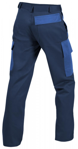 Teamdress-PSA-Workwear, PSA, Gießerei/Schweißer-Bundhose mit Beintaschen, Kl. 1, EN ISO 11612, marine/kornblau