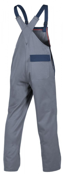 Teamdress-PSA-Workwear, Gießerei/Schweißer-Latzhose, Kl. 1, EN ISO 11612, grau/marine