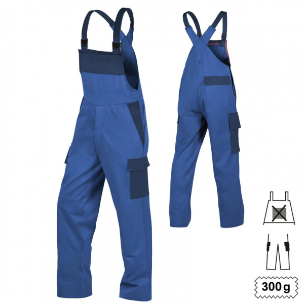Teamdress-Latzhose Multinorm oLT+BT kornblau/marine