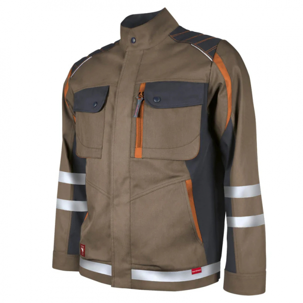Teamdress-Bundjacke Elements +Refl. 17353 braun/dgrau/rost