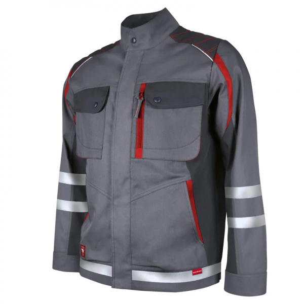 Teamdress-Bundjacke Elements +Refl. 17353 grau/dgrau/rot