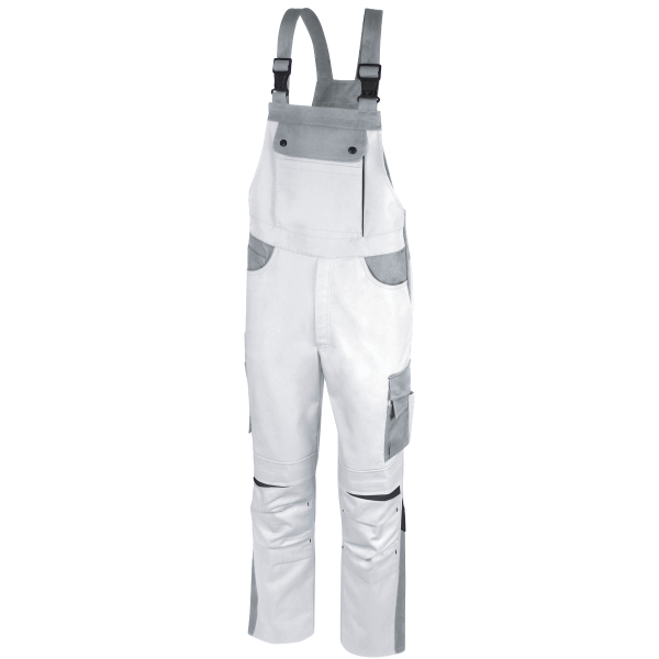 Teamdress-Latzhose Elements, weiß/hellgrau/dunkelgrau