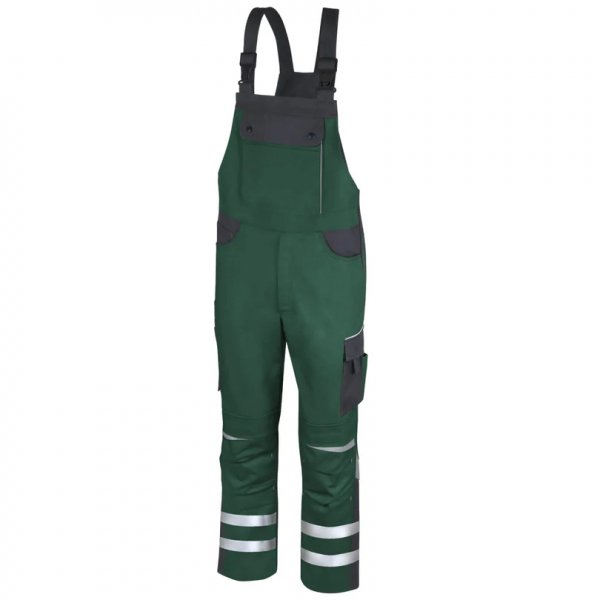 Teamdress-Latzhose Elements +Refl. 17353 grün/dgrau/hgrau