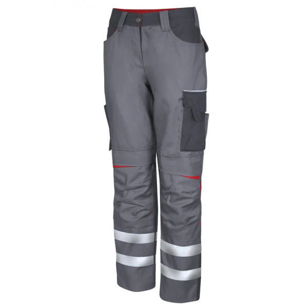 Teamdress-Damenhose Elements+Ref 17353 grau/dgrau/rot