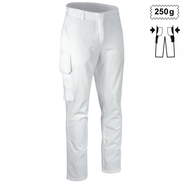 Teamdress-Damenhose + Taschen HACCP, weiß