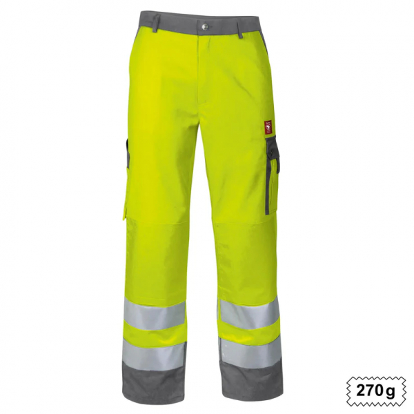 Teamdress-Bundhose Warnschutz +KT warngelb/grau
